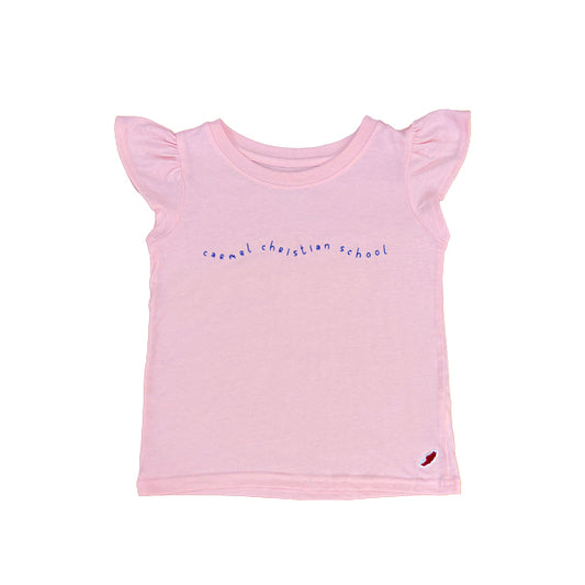 Youth Girls Flutter Sleeve Tee