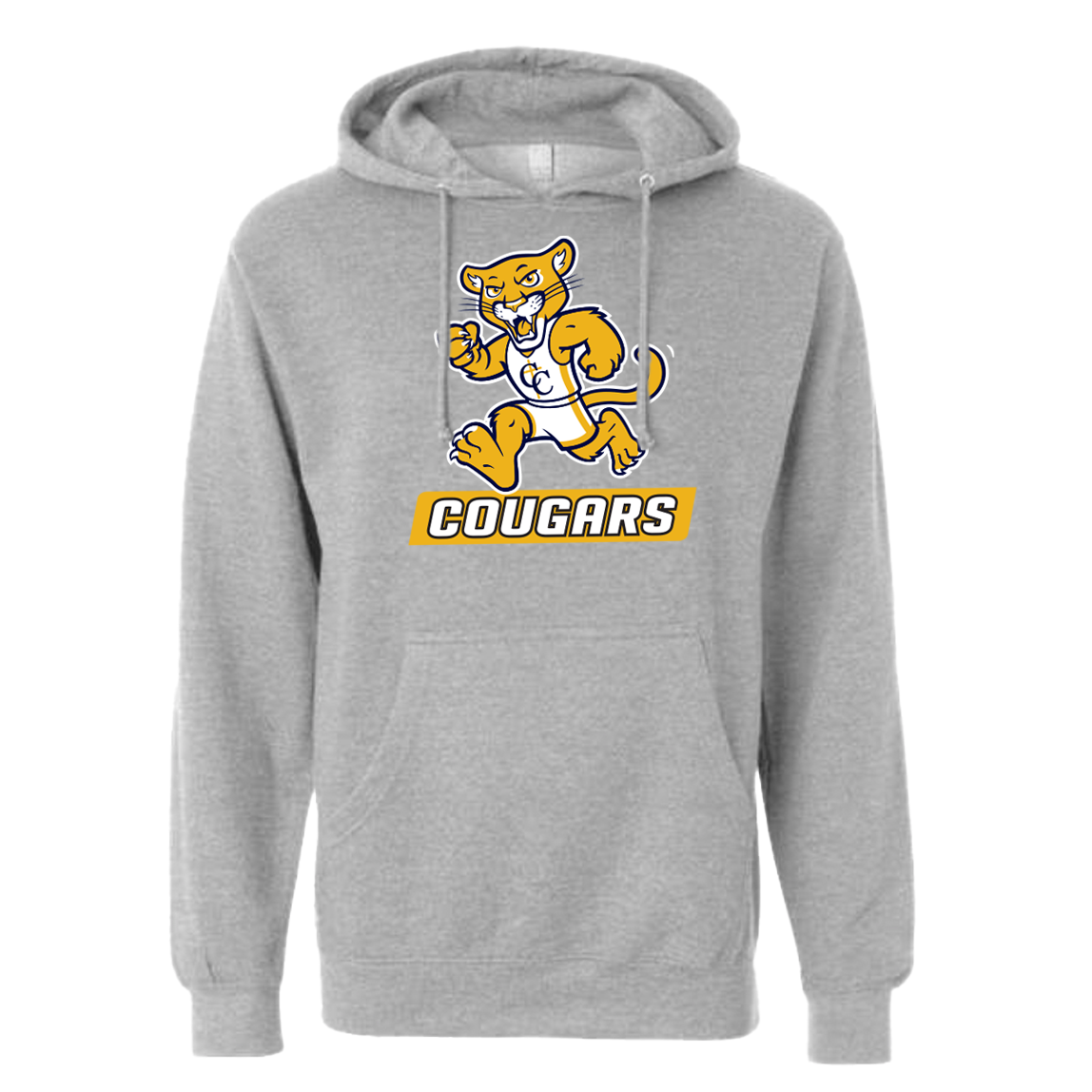 Hooded Sweatshirt Mascot Cougar