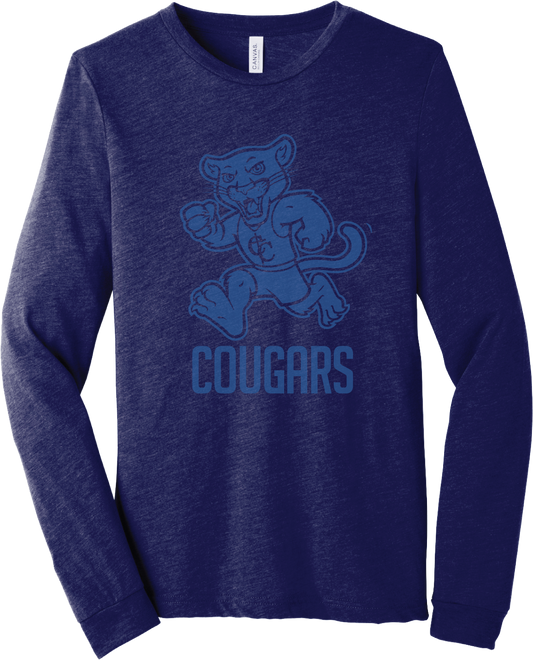 Youth Long Sleeve Running Cougar Tee